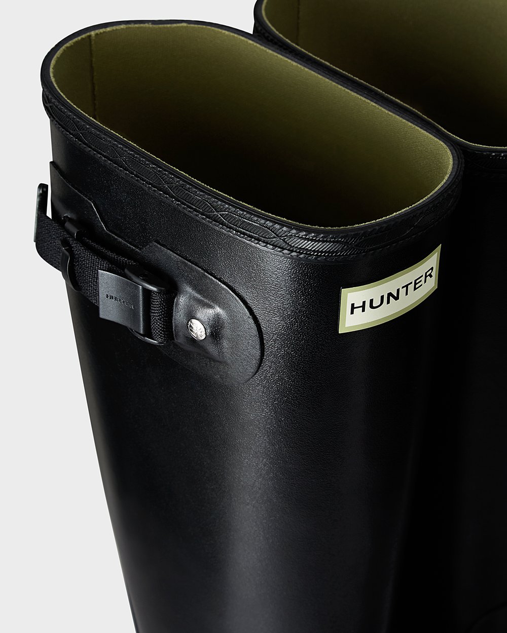 Mens Tall Rain Boots - Hunter Norris Field (21BQDZOTL) - Black